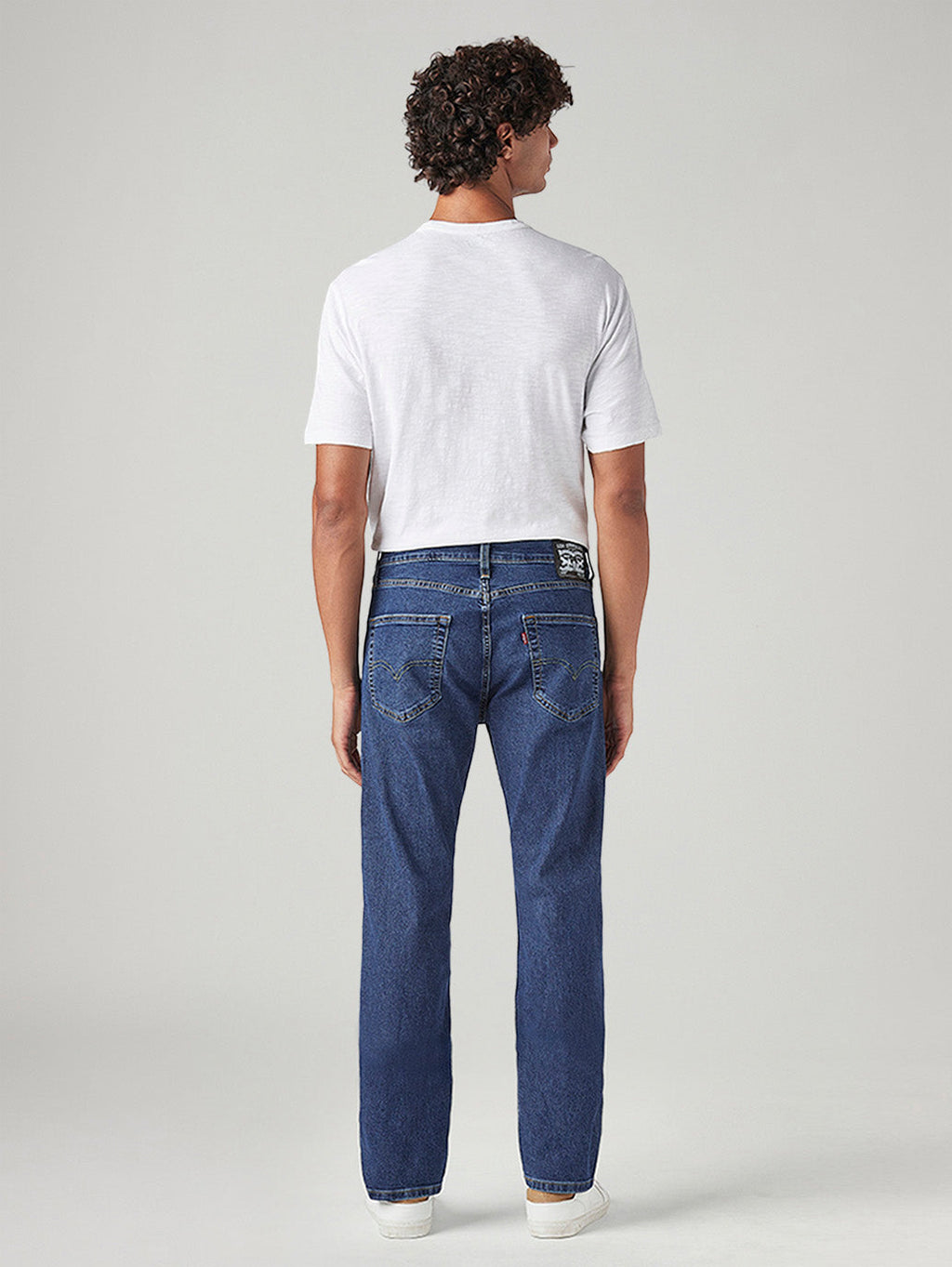 Men's 505 Blue Straight Fit Mid Rise Jeans