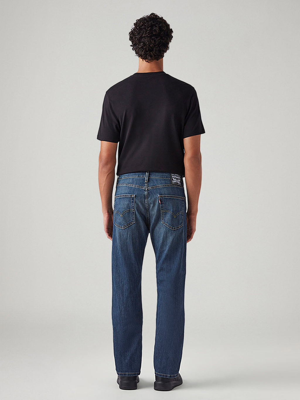 Men's 505 Blue Straight Fit Mid Rise Jeans