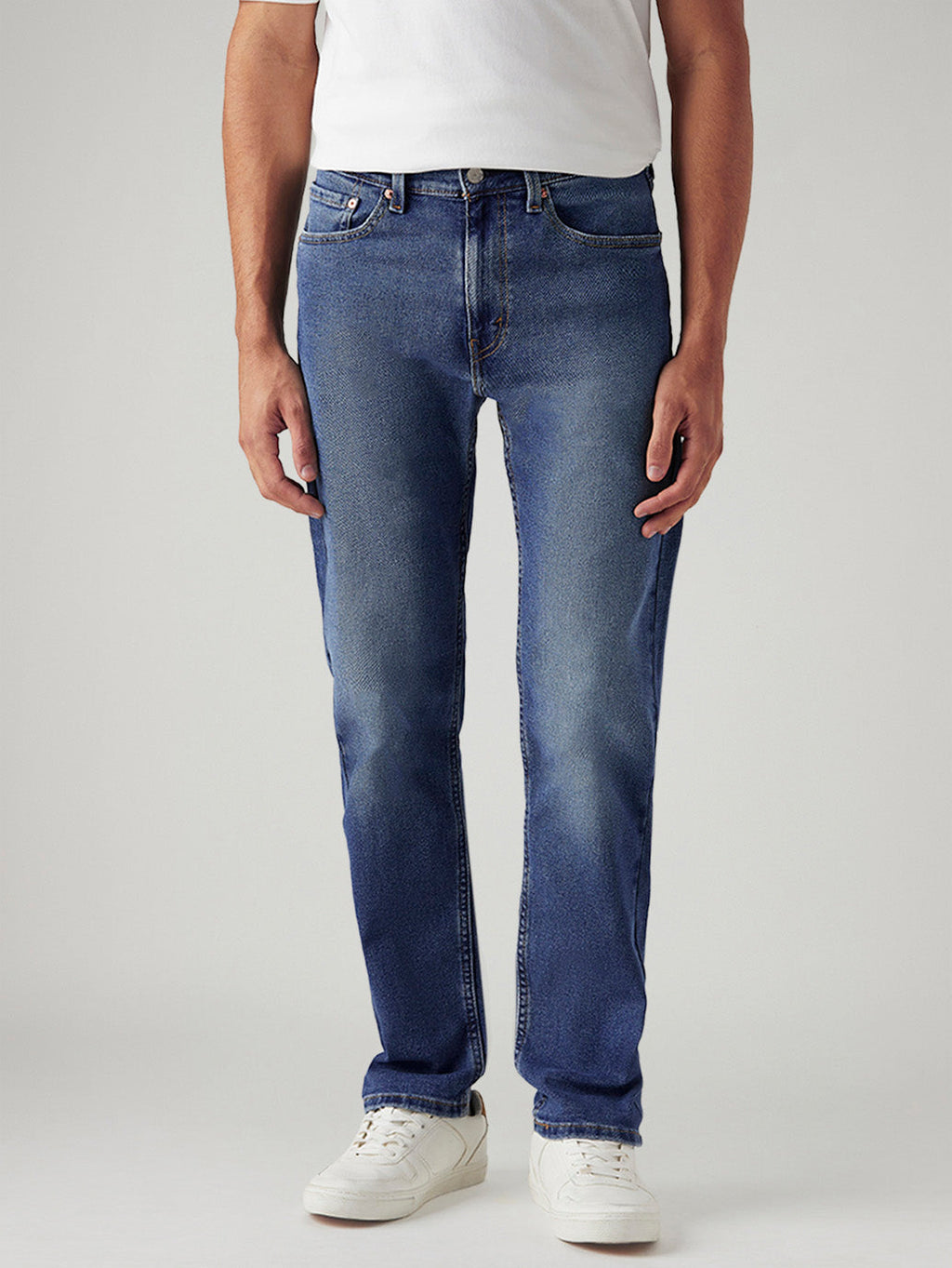 Men's 505 Med Indigo Straight Fit Mid Rise Jeans