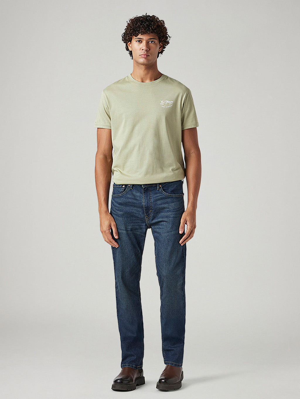 Men's 505 Dark Indigo Straight Fit Mid Rise Tinted Jeans