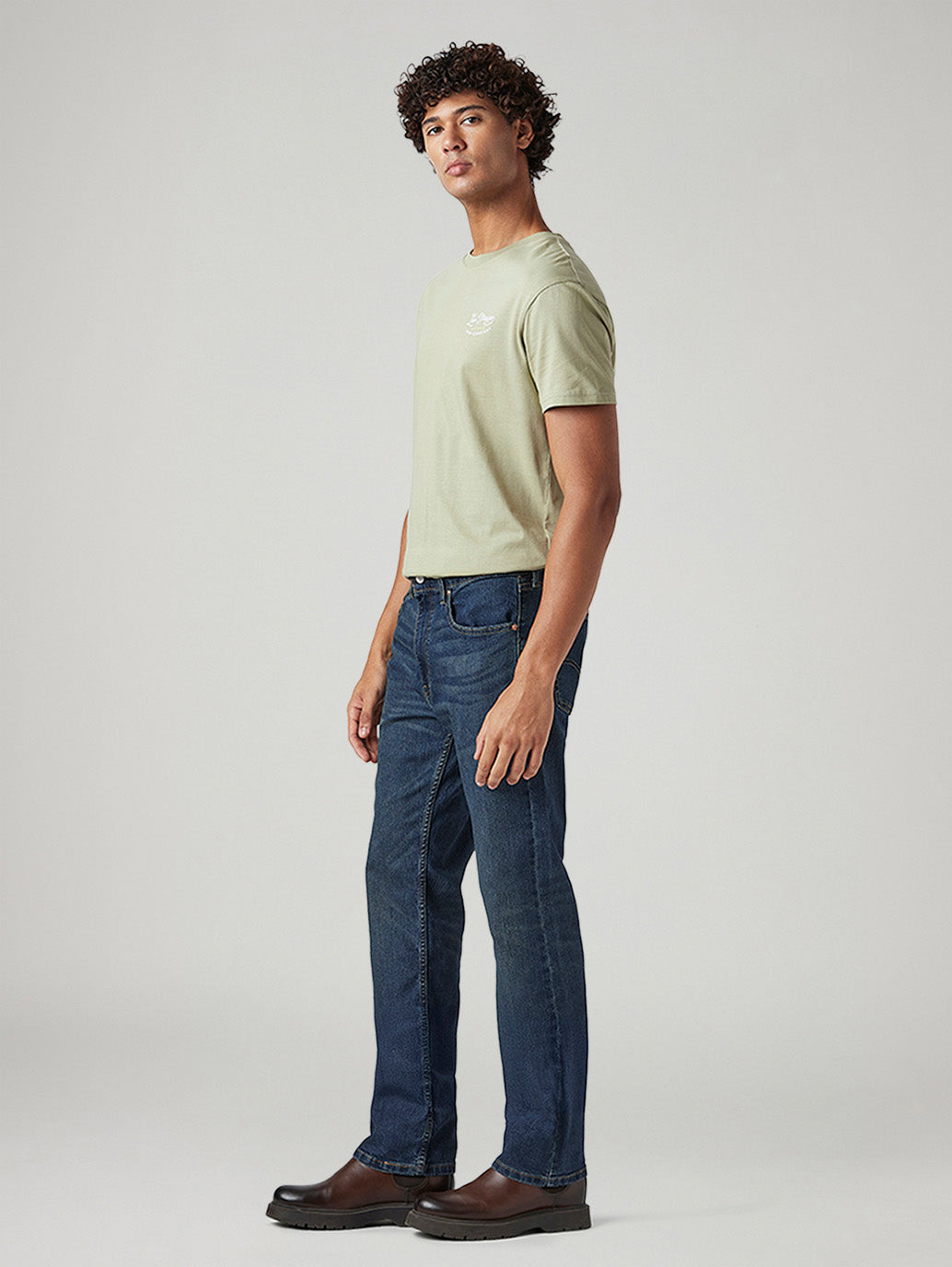 Men's 505 Dark Indigo Straight Fit Mid Rise Tinted Jeans