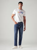 Men's 505 Med Indigo Straight Fit Mid Rise Jeans