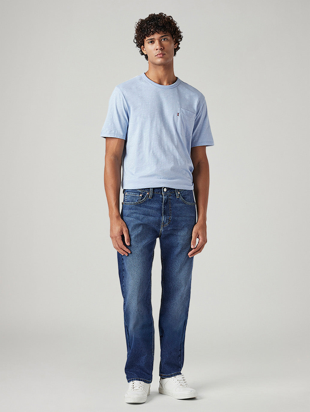 Men's 505 Dark Indigo Straight Fit Mid Rise Jeans