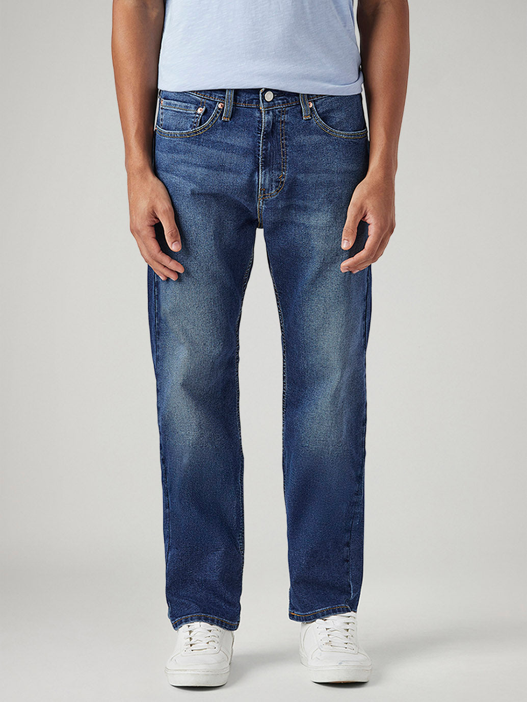 Men's 505 Dark Indigo Straight Fit Mid Rise Jeans