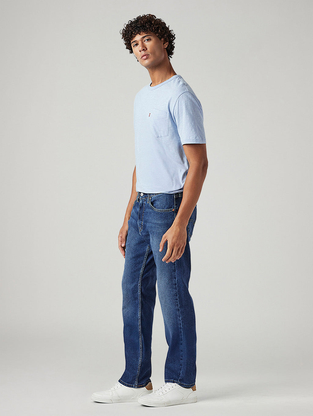 Men's 505 Dark Indigo Straight Fit Mid Rise Jeans