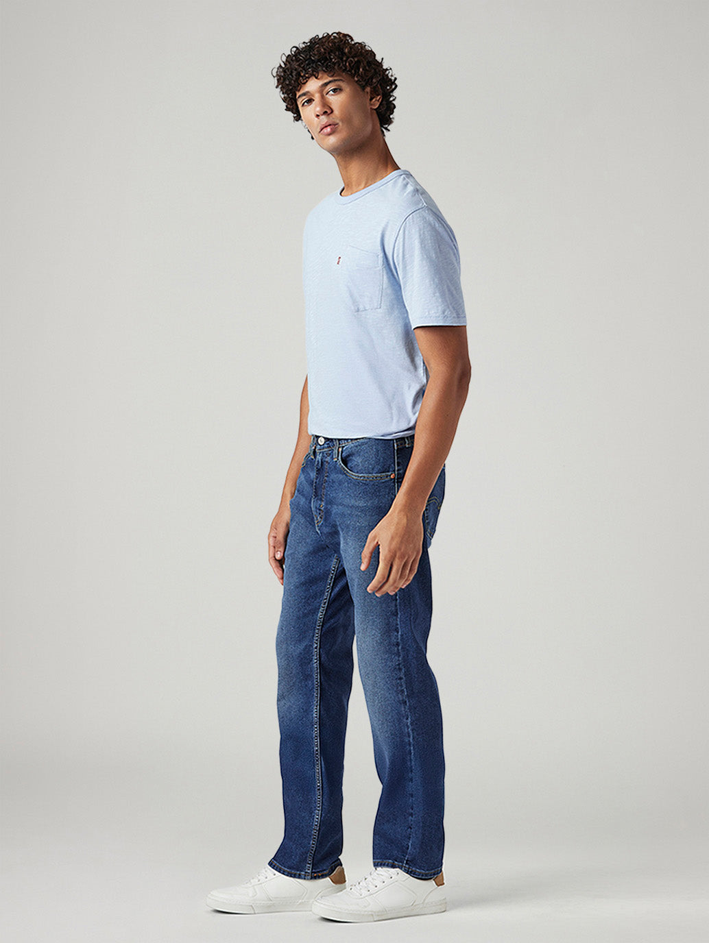 Men's 505 Dark Indigo Straight Fit Mid Rise Jeans