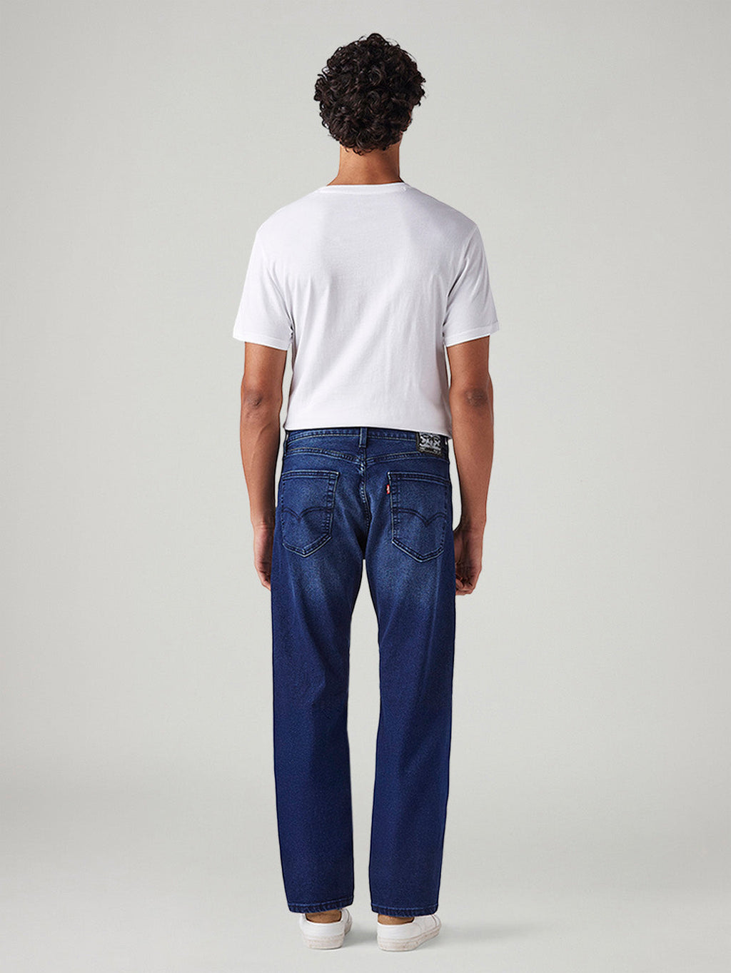 Men's 505 Blue Straight Fit Mid Rise Jeans