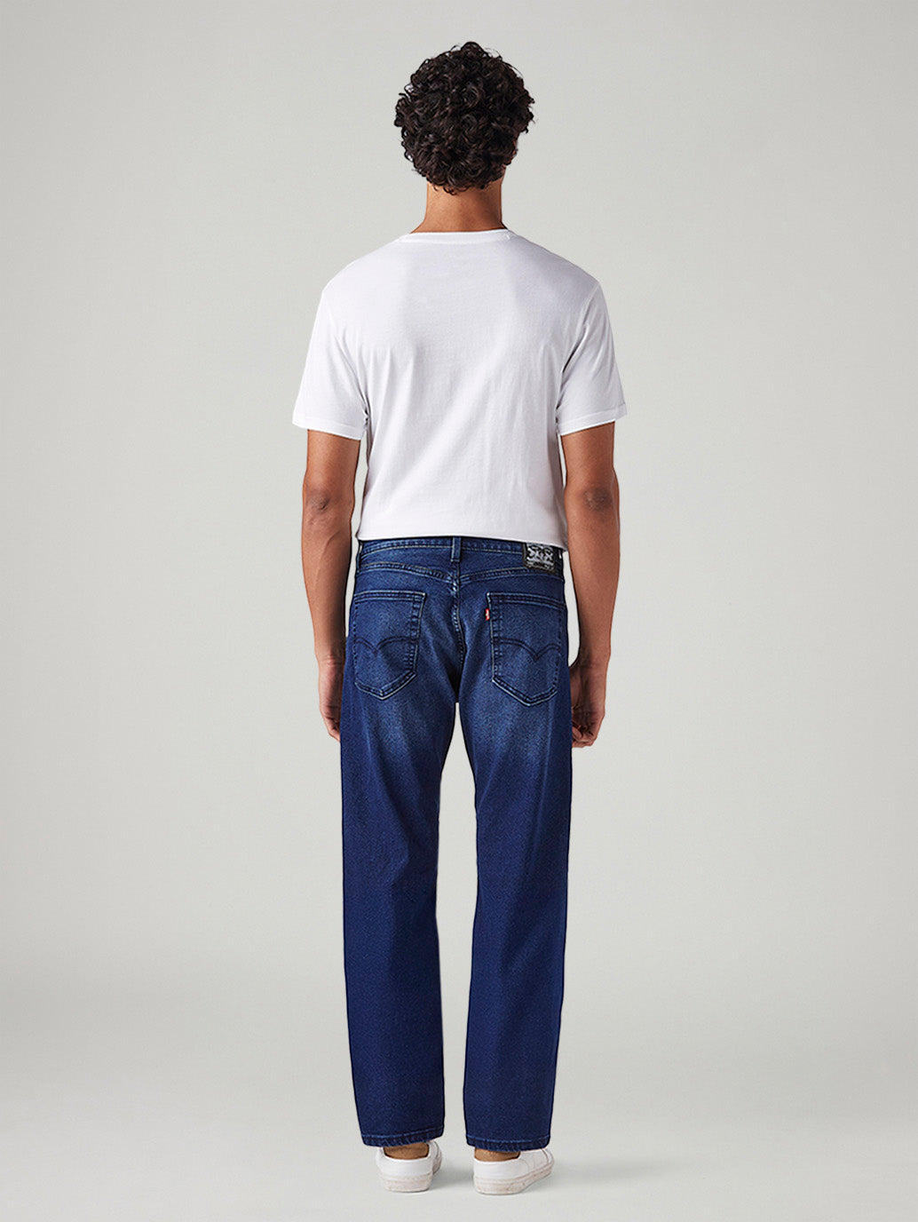 Men's 505 Blue Straight Fit Mid Rise Jeans