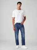 Men's 505 Dark Indigo Straight Fit Mid Rise Jeans