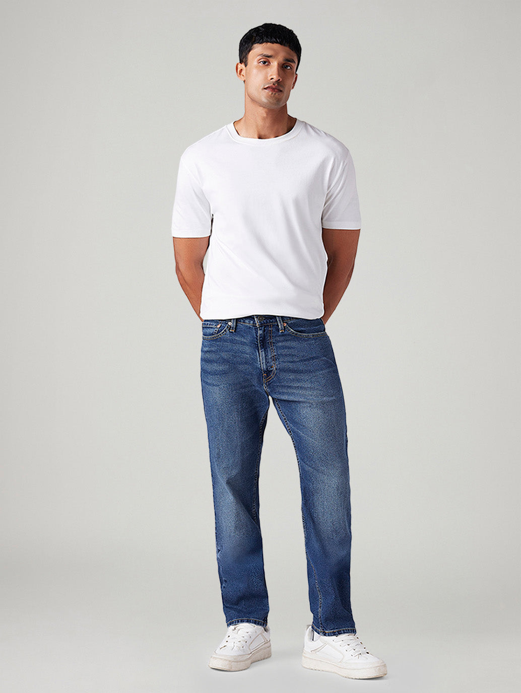 Men's 505 Dark Indigo Straight Fit Mid Rise Jeans