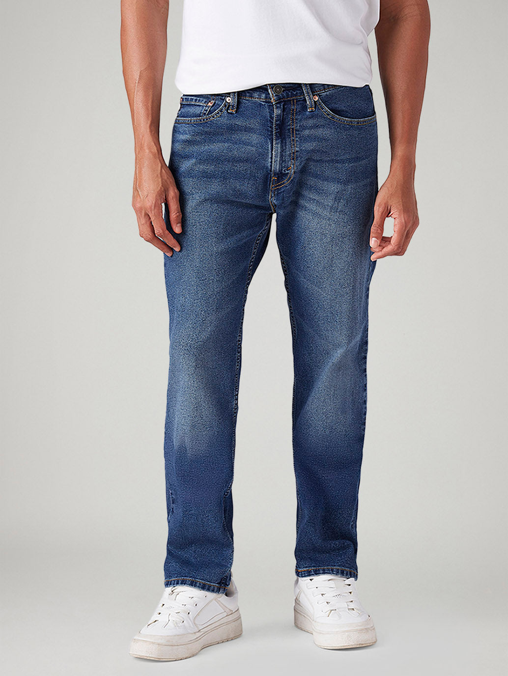 Men's 505 Dark Indigo Straight Fit Mid Rise Jeans