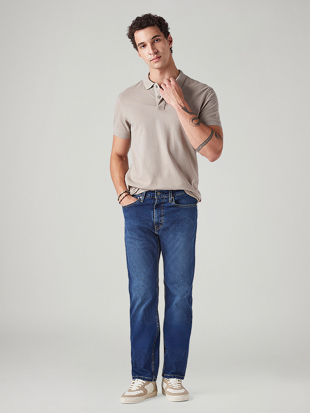 Men's 505 Dark Indigo Straight Fit Mid Rise Jeans