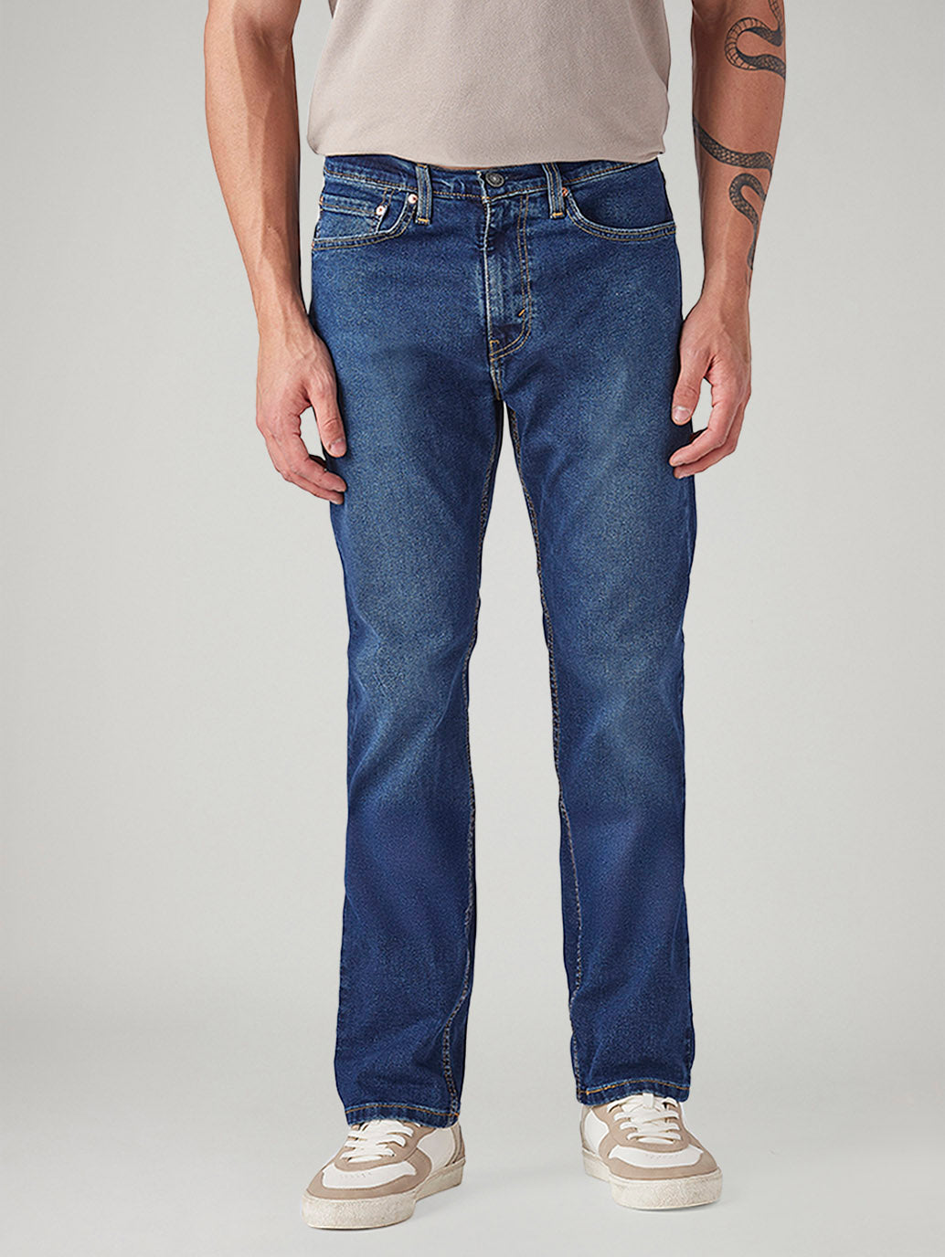 Men's 505 Dark Indigo Straight Fit Mid Rise Jeans