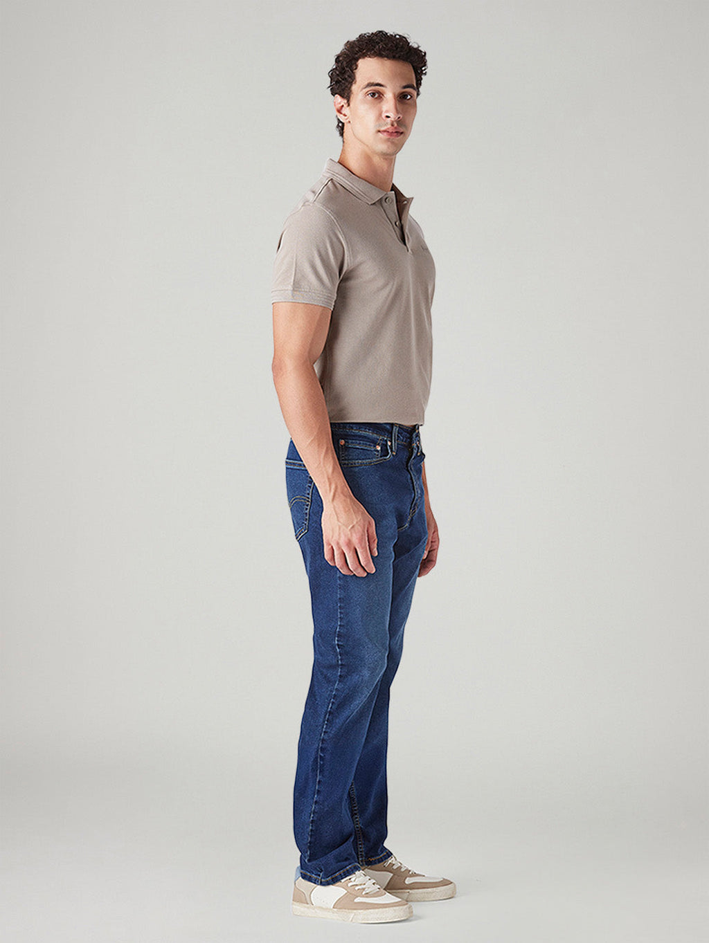 Men's 505 Dark Indigo Straight Fit Mid Rise Jeans