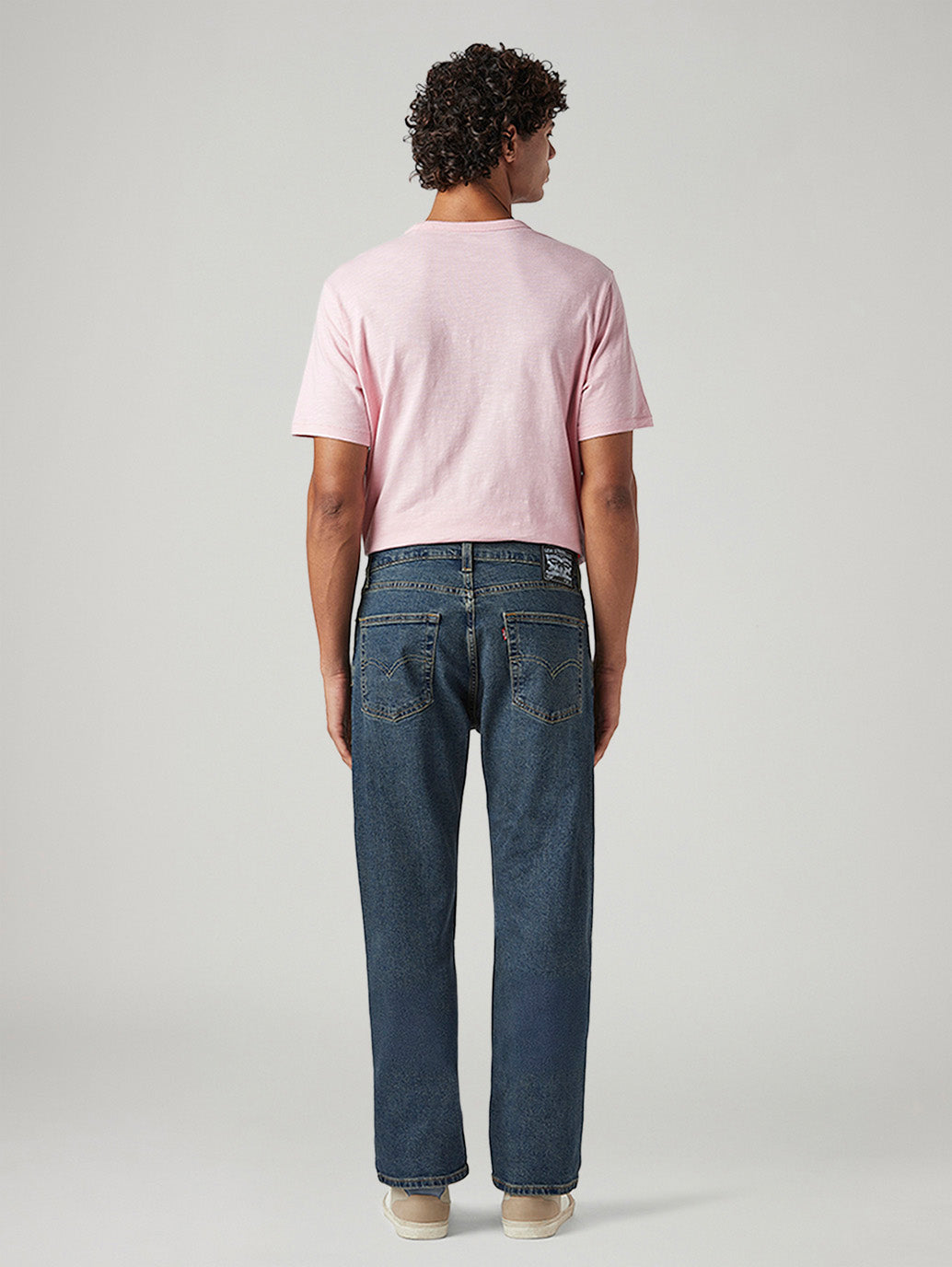 Men's 555 Blue Relaxed Straight Fit Mid Rise Tinted Jeans