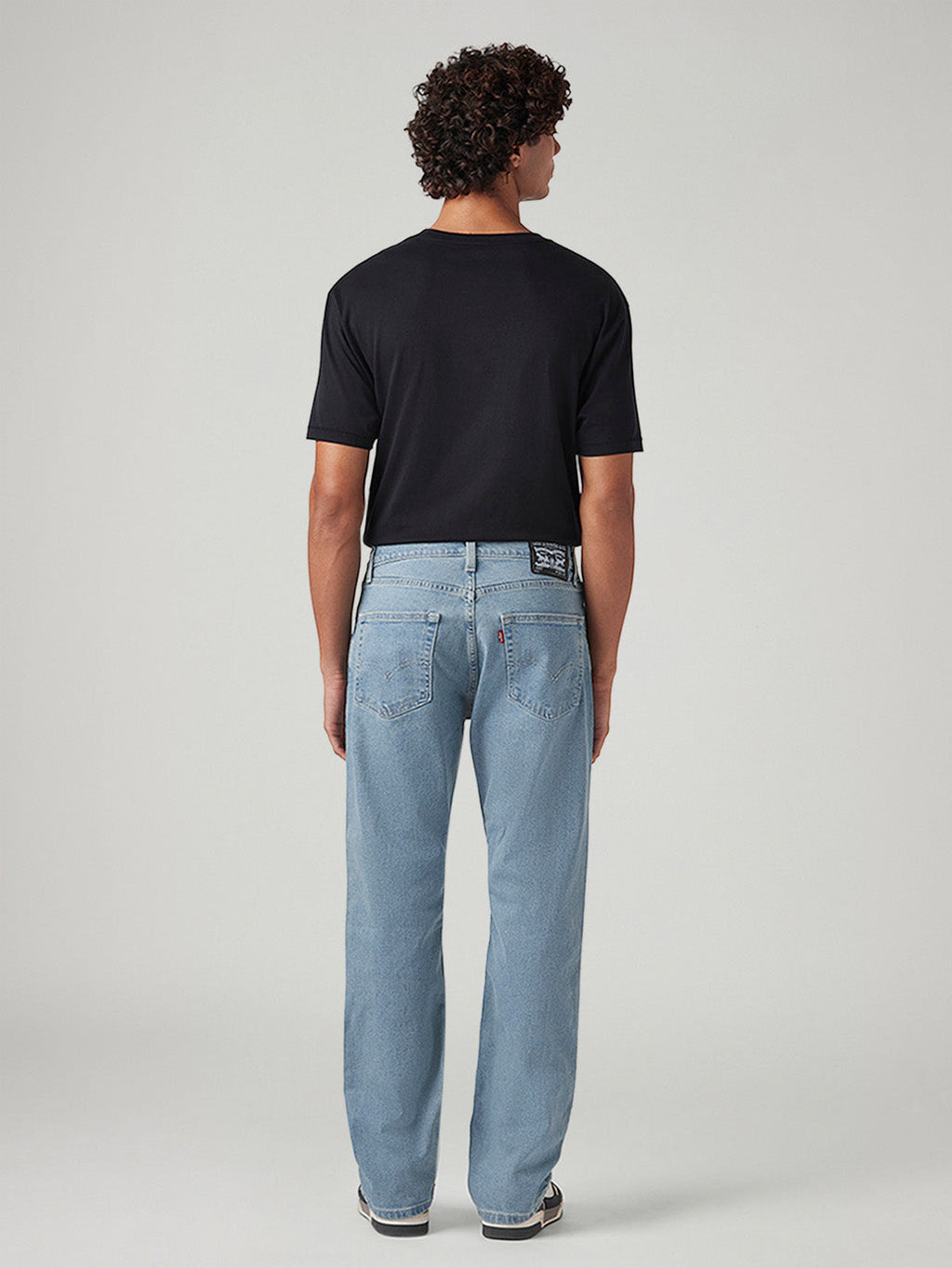 Men's 555 Light Blue Relaxed Straight Fit Mid Rise Tinted Jeans
