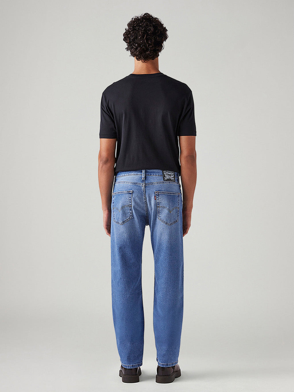 Men's 555 Light Blue Relaxed Straight Fit Mid Rise Jeans