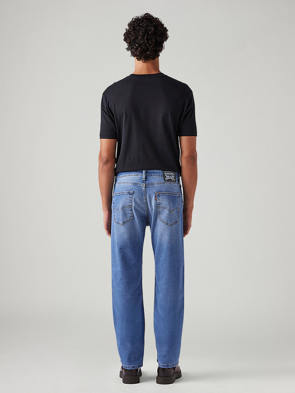 Men's 555 Light Blue Relaxed Straight Fit Mid Rise Jeans