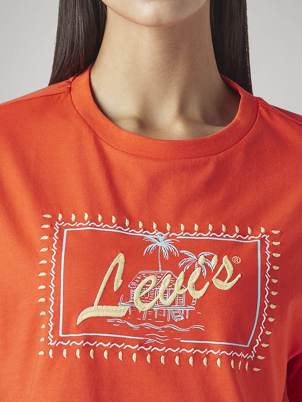 Women's Embroidered Relaxed Fit T-Shirt