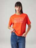 Women's Typography Printed Relaxed Fit T-Shirt