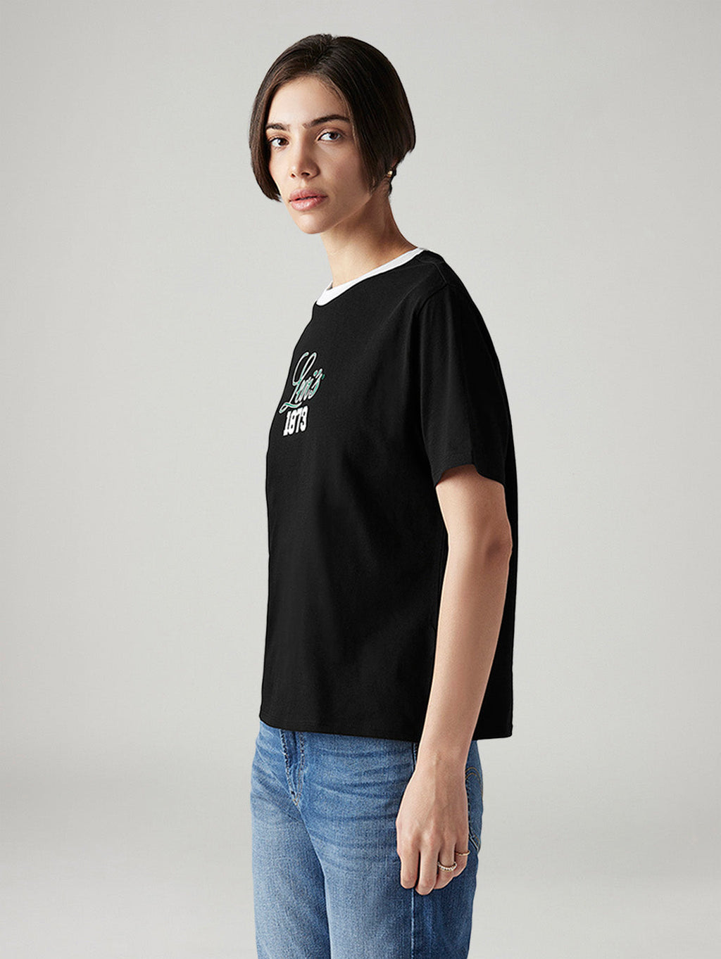 Women's Typography Printed Relaxed Fit T-Shirt