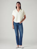 Women's Solid Relaxed Fit Linen Top