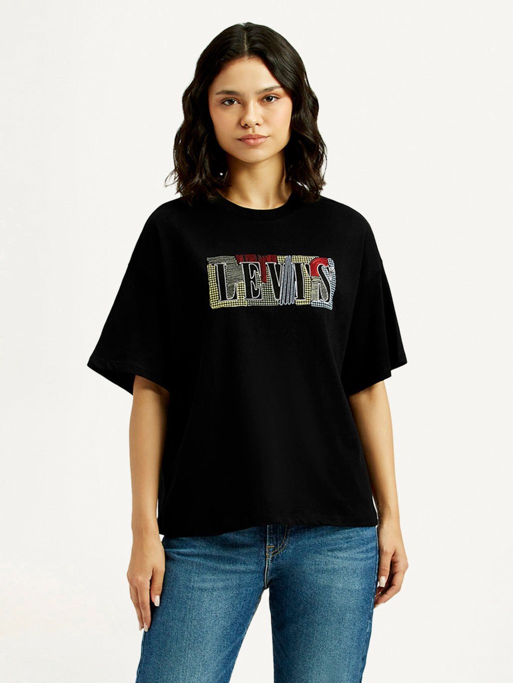Women's Brand Logo Relaxed Fit T-shirt