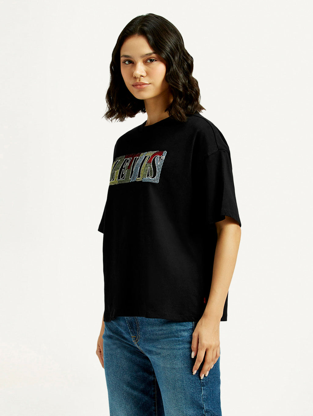 Women's Brand Logo Relaxed Fit T-shirt