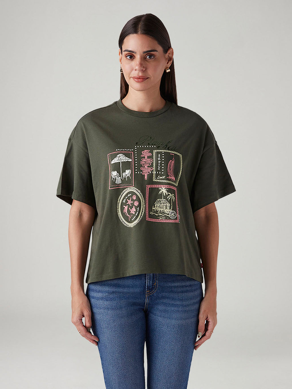 Women's Graphic Print Relaxed Fit Oversized T-Shirt