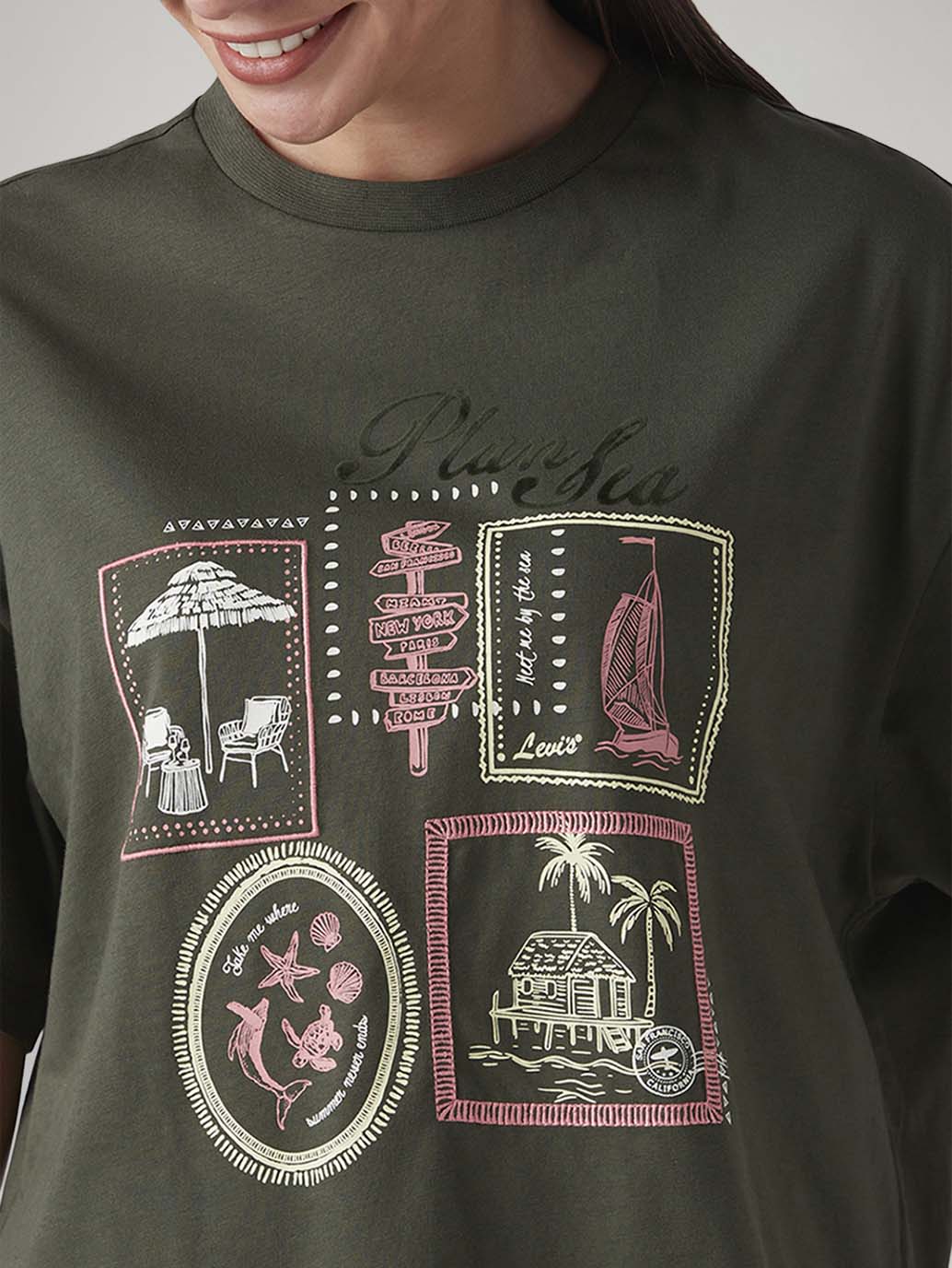 Women's Graphic Print Relaxed Fit Oversized T-Shirt