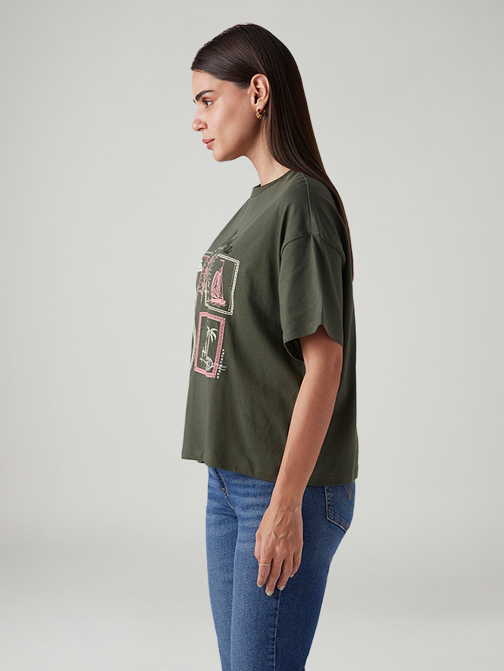 Women's Graphic Print Relaxed Fit Oversized T-Shirt