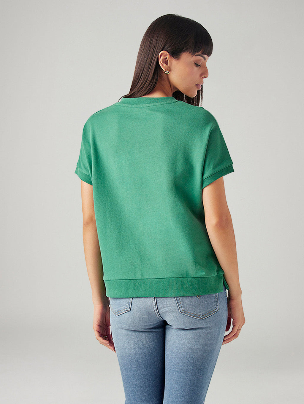 Women's Solid Relaxed Fit T-Shirt
