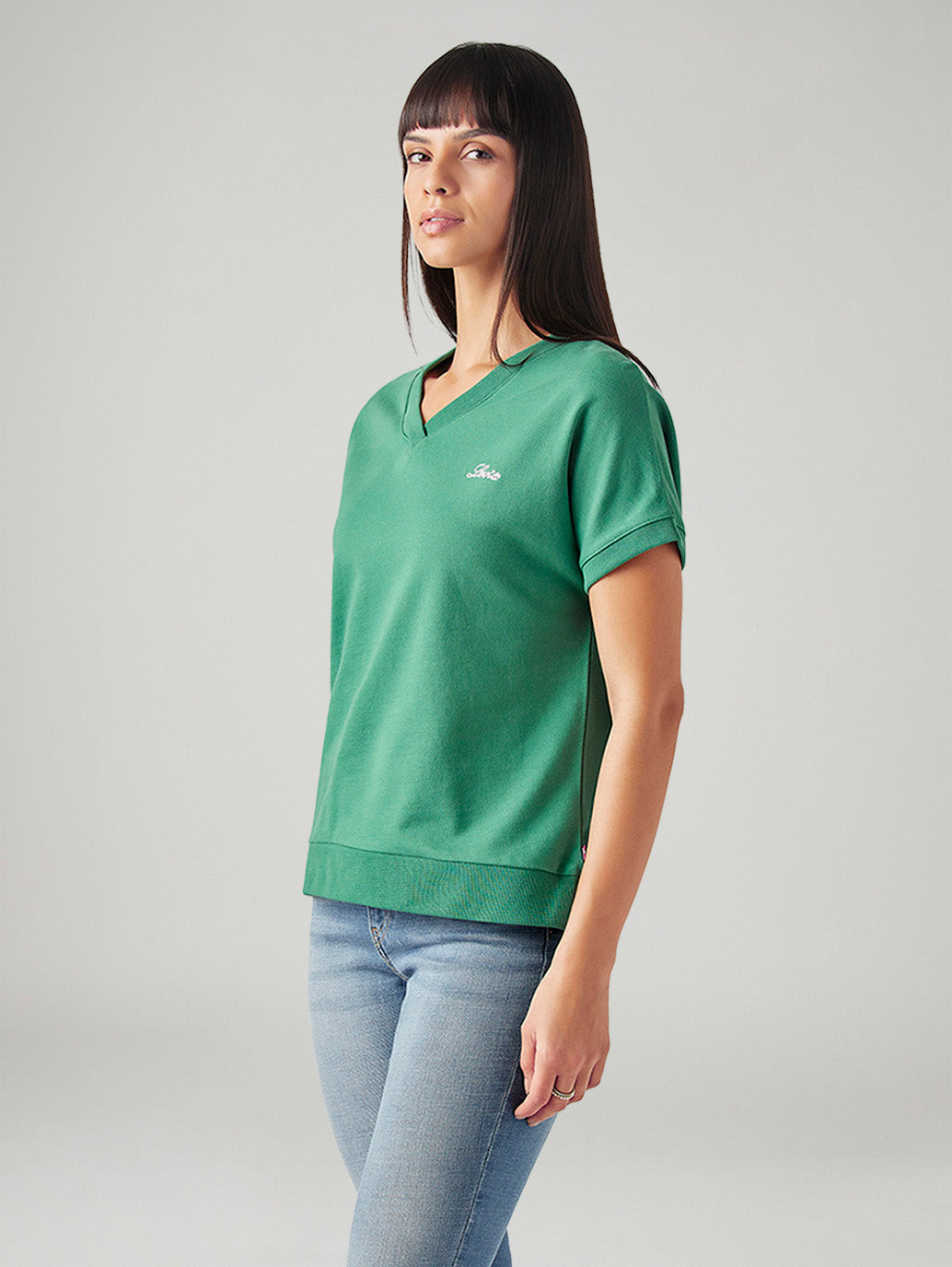 Women's Solid Relaxed Fit T-Shirt