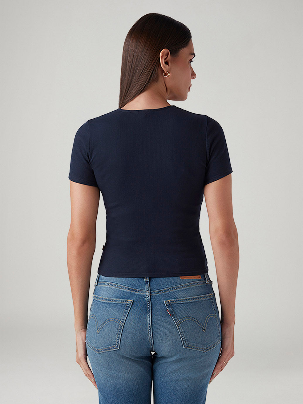 Women's Solid Slim Fit Ribbed Top