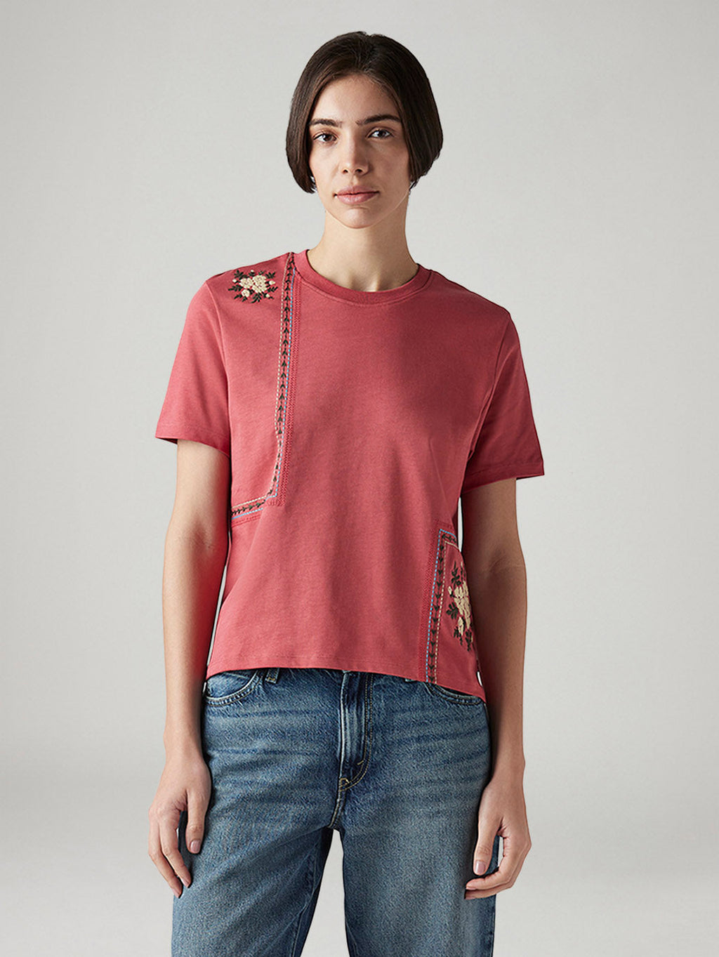 Women's Embroidered Regular Fit Top