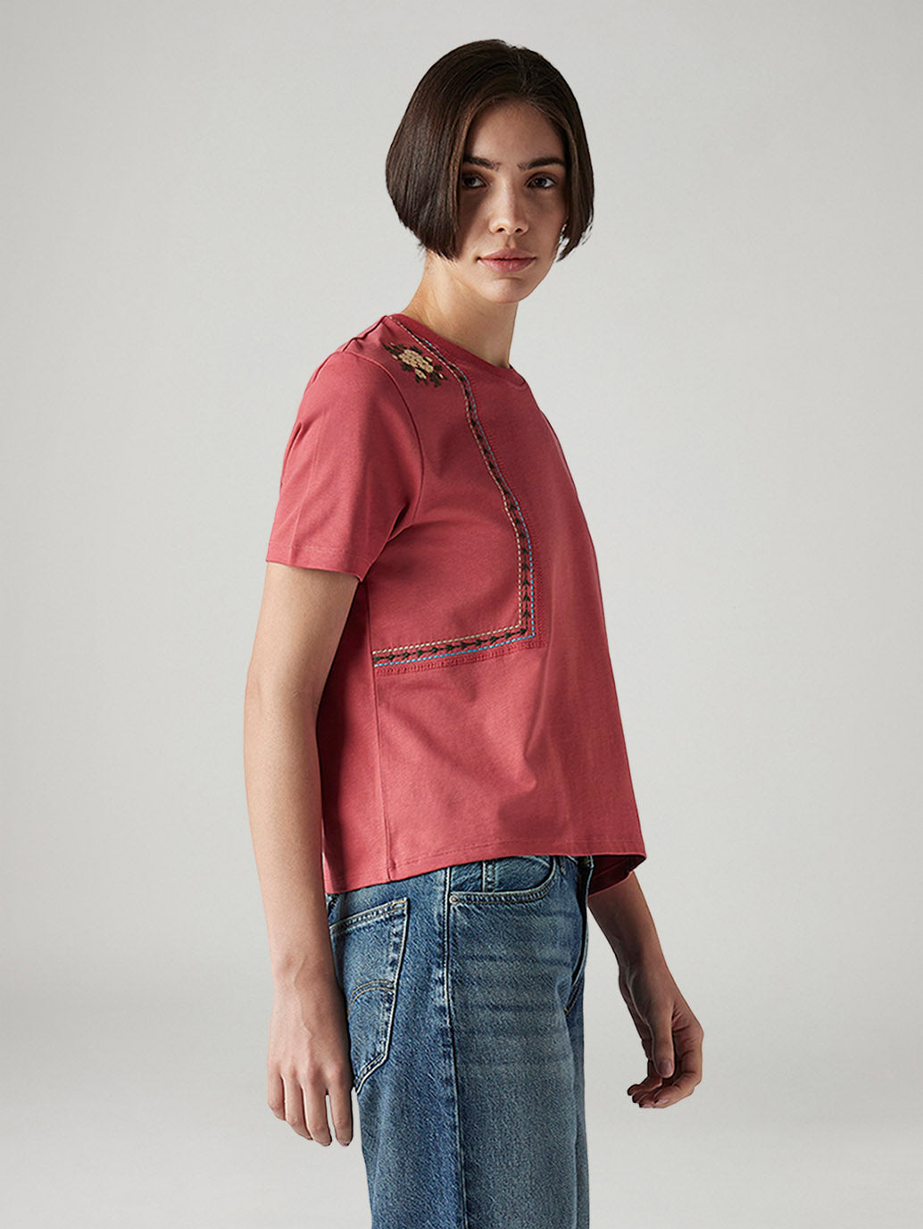 Women's Embroidered Regular Fit Top