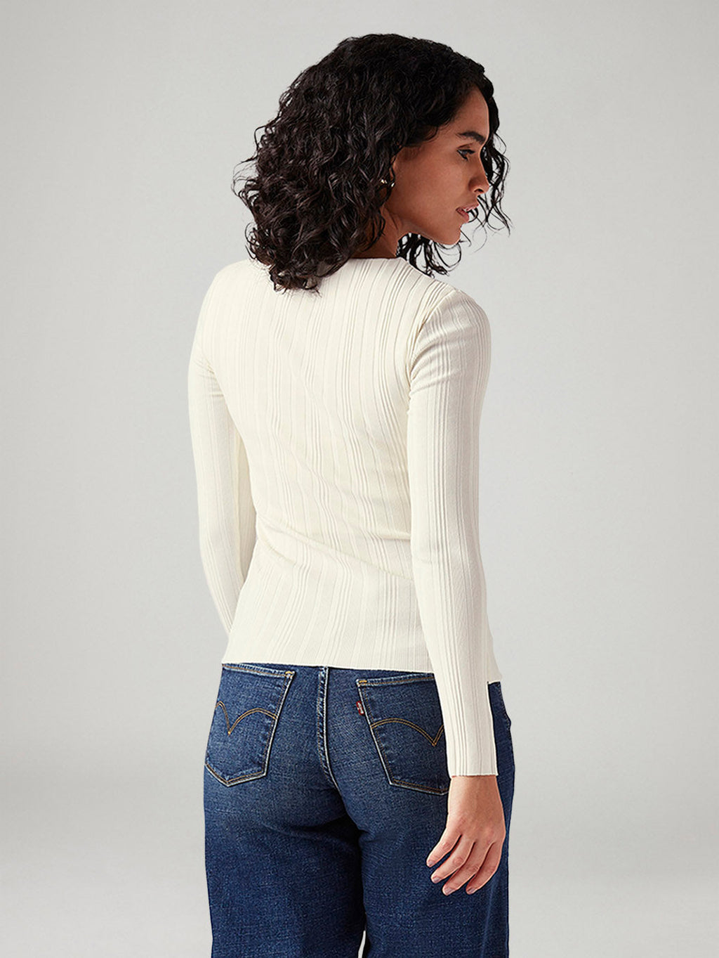 Women's Textured Slim Fit Ribbed Top