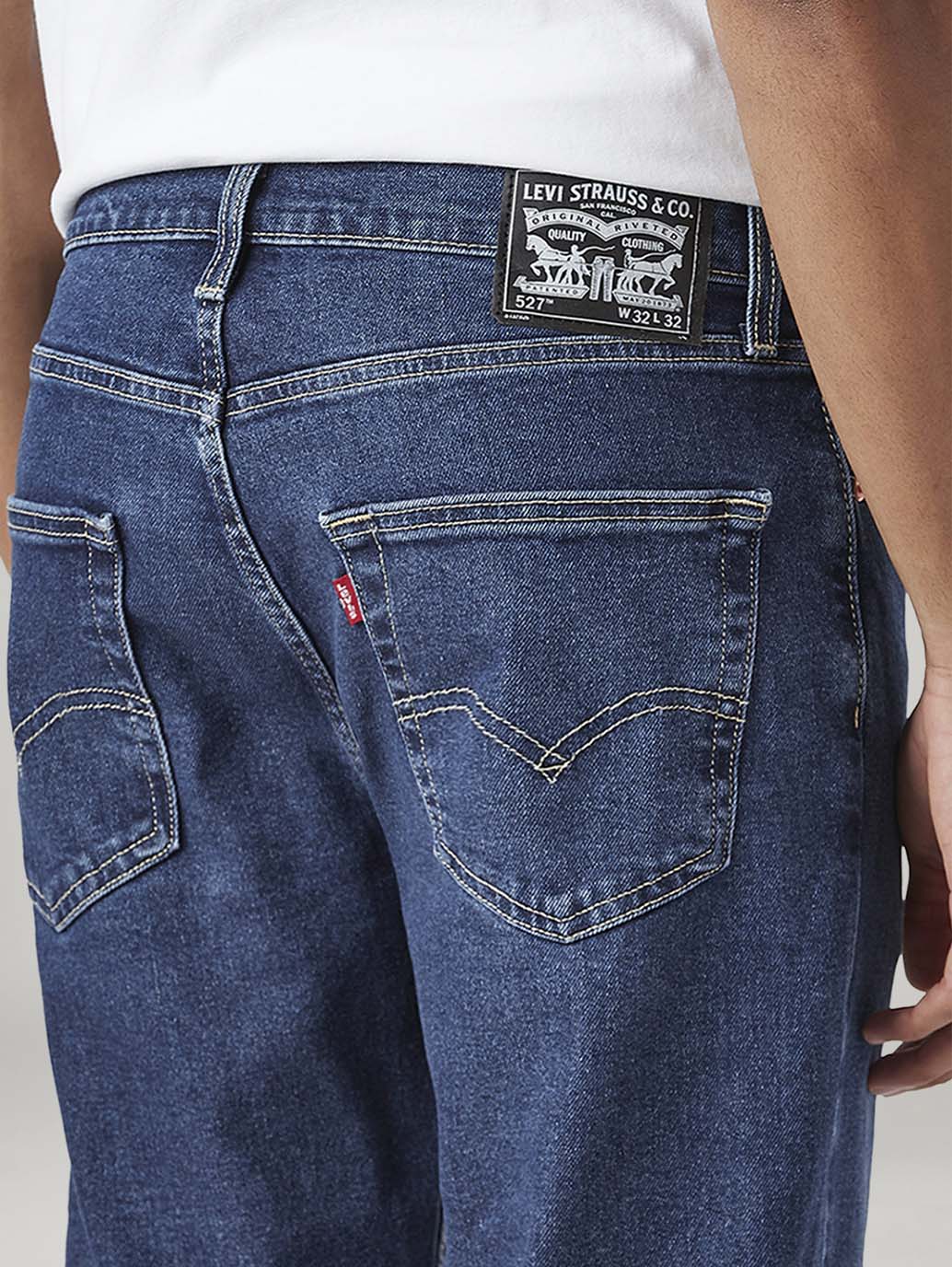 Men's 527 Blue Bootcut Fit Mid Rise Jeans