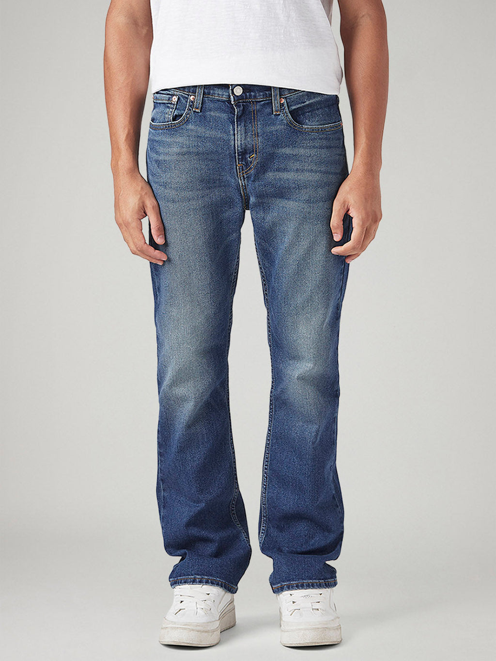 Men's 527 Med Indigo Bootcut Fit Mid Rise Tinted Jeans
