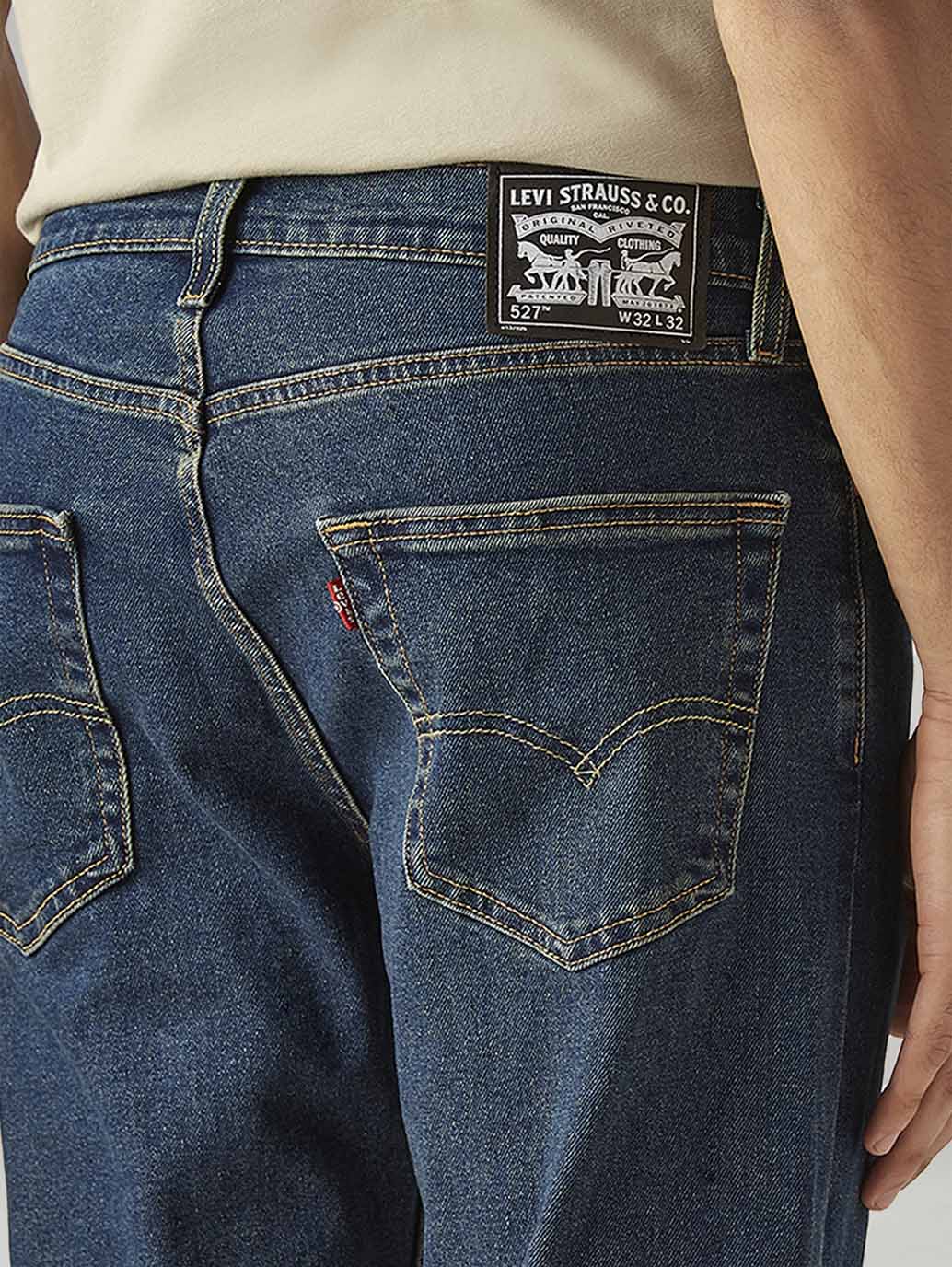 Men's 527 Blue Bootcut Fit Mid Rise Tinted Jeans