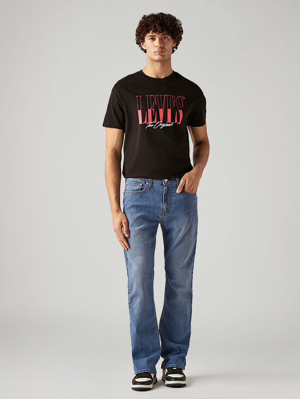 Men's 527 Blue Bootcut Fit Mid Rise Jeans
