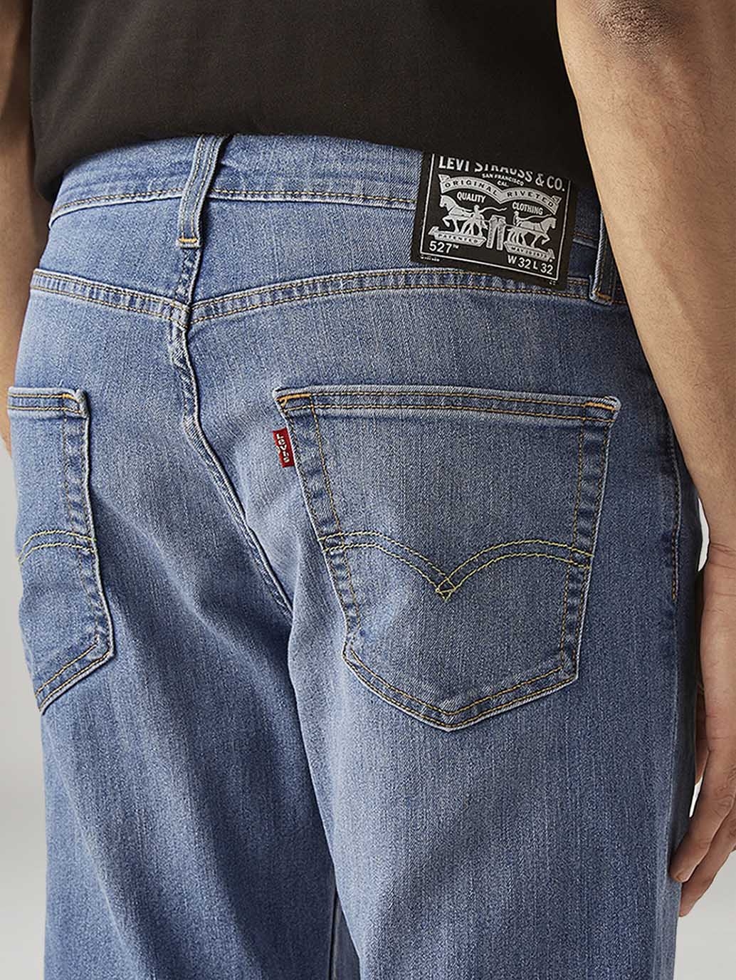 Men's 527 Blue Bootcut Fit Mid Rise Jeans