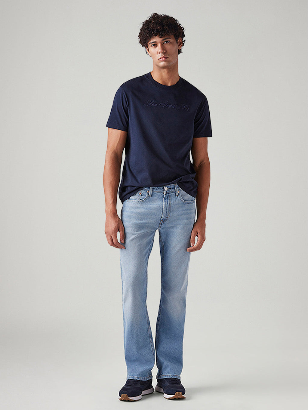 Men's 527 Light Blue Bootcut Fit Mid Rise Jeans