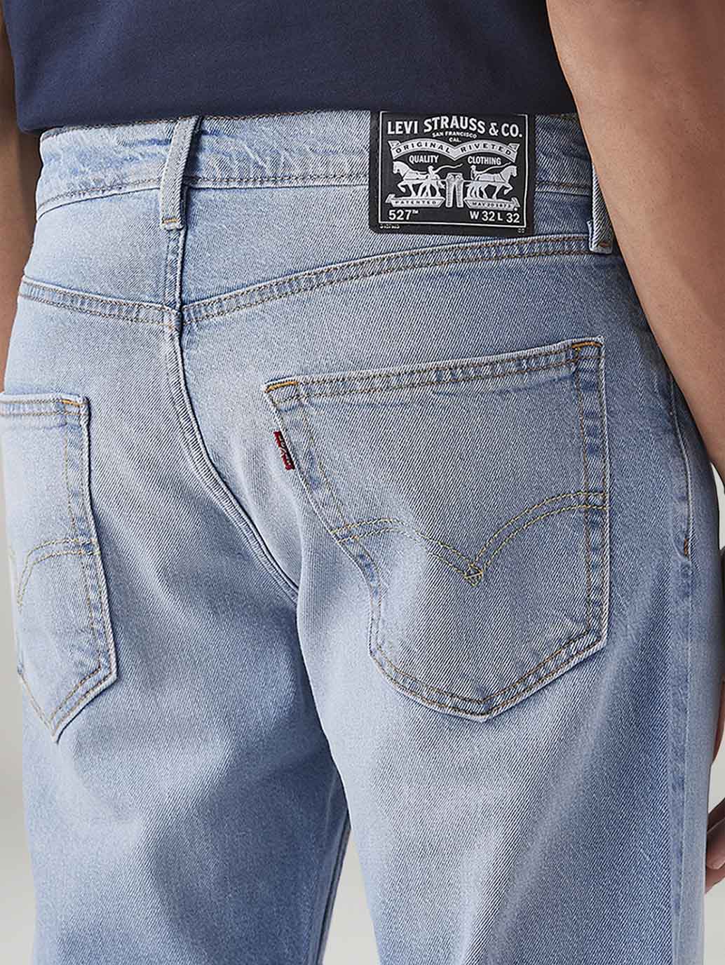 Men's 527 Light Blue Bootcut Fit Mid Rise Jeans