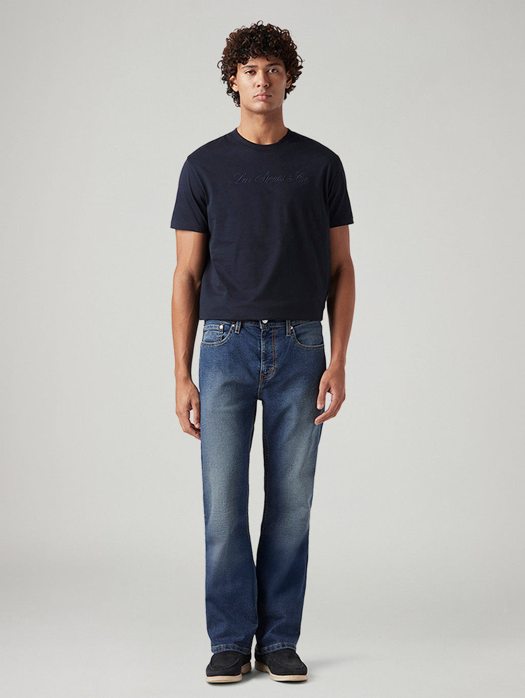 Men's 527 Blue Bootcut Fit Mid Rise Jeans