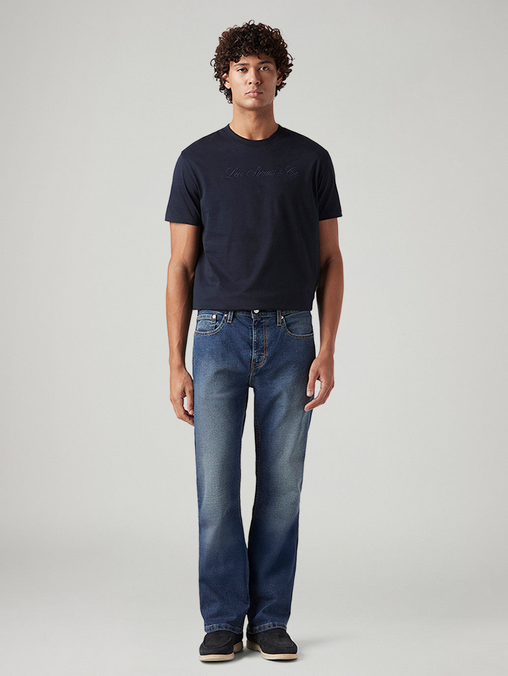 Men's 527 Blue Bootcut Fit Mid Rise Jeans