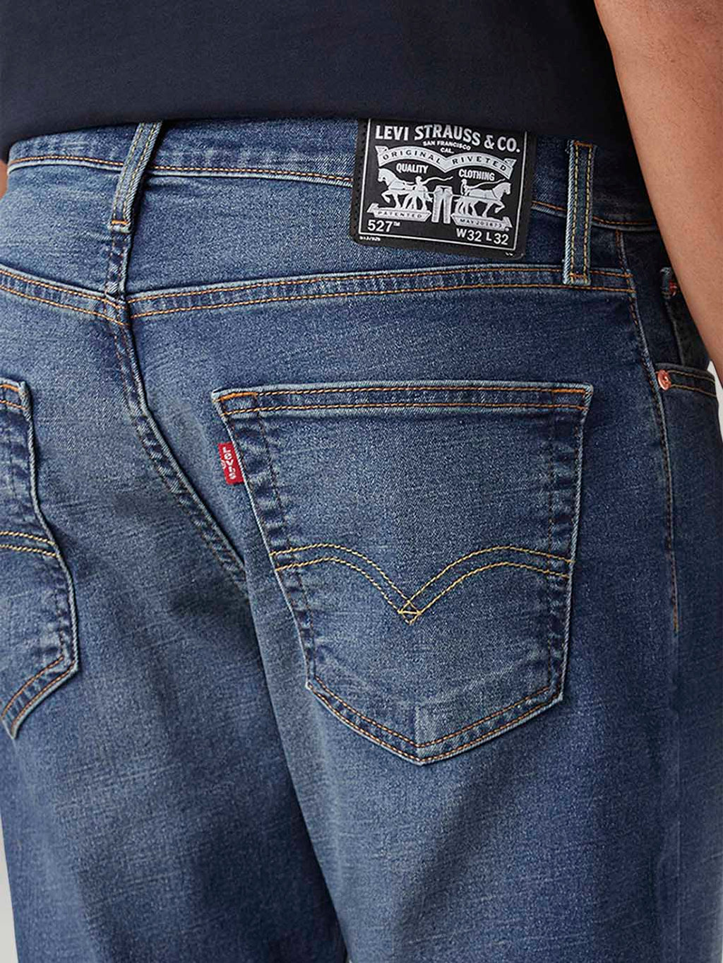 Men's 527 Blue Bootcut Fit Mid Rise Jeans