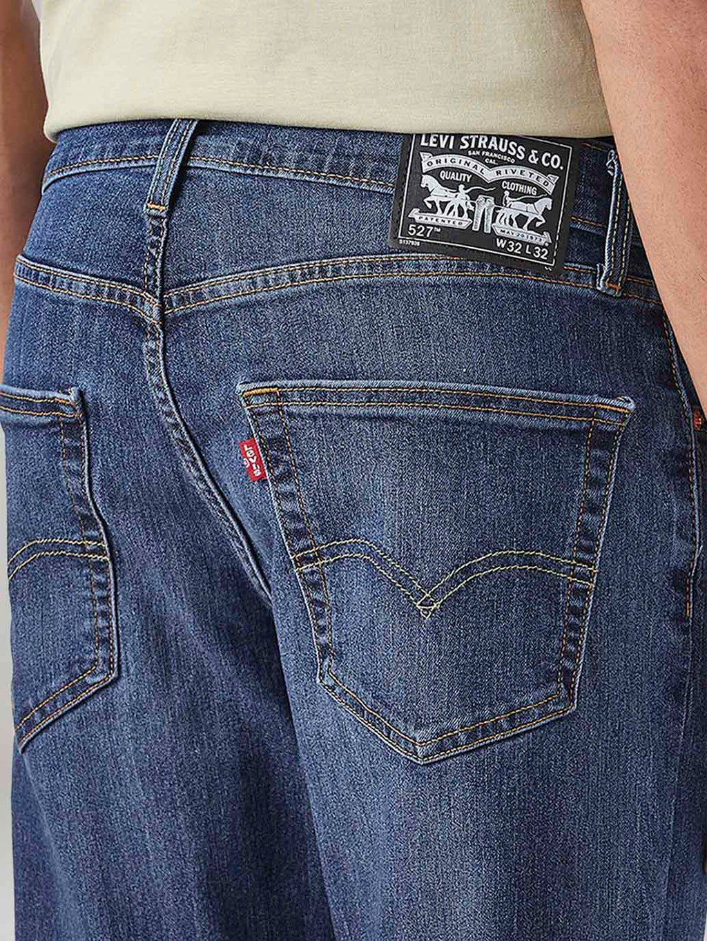 Men's 527 Dark Indigo Bootcut Fit Mid Rise Jeans