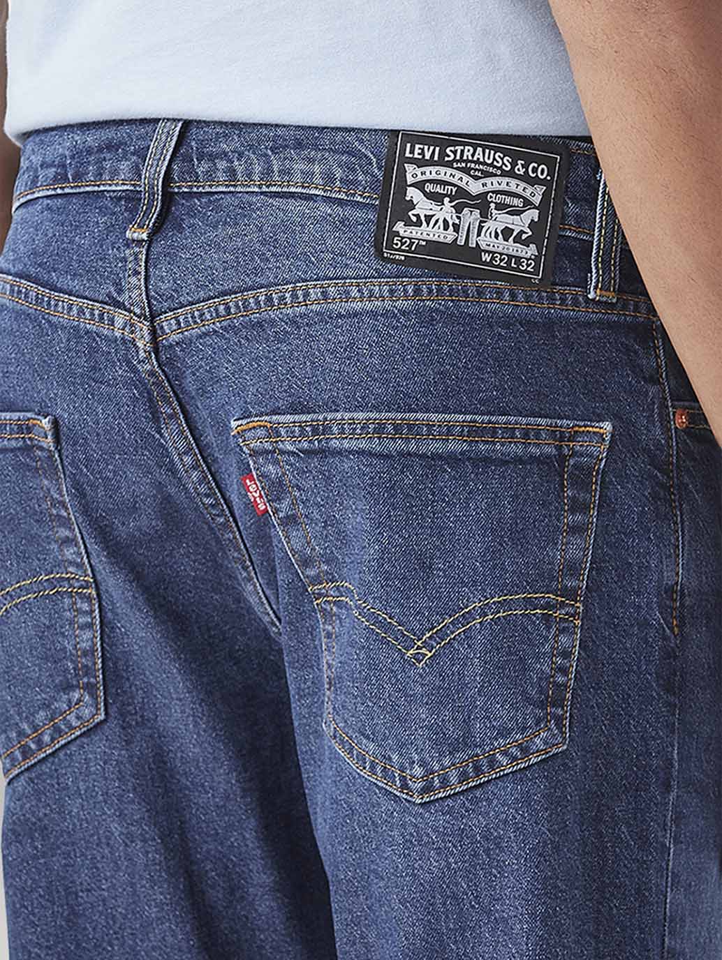 Men's 527 Dark Indigo Bootcut Fit Mid Rise Jeans