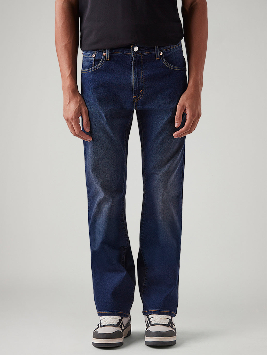 Men's 517 Dark Blue Bootcut Fit Mid Rise Tinted Jeans